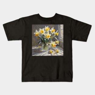 Easter Daffodils Study Kids T-Shirt